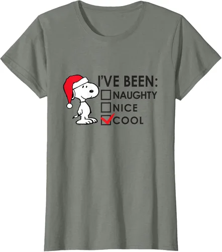 Vista 12 de Peanuts - Camiseta de Navidad fresca de Snoopy, Azul Blanco