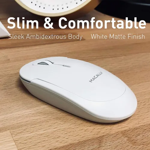 Vista 8 de Macally Bloc de números inalámbrico para Mac y PC y un mouse inalámbrico Bluetooth, funciona con números de manera más eficiente