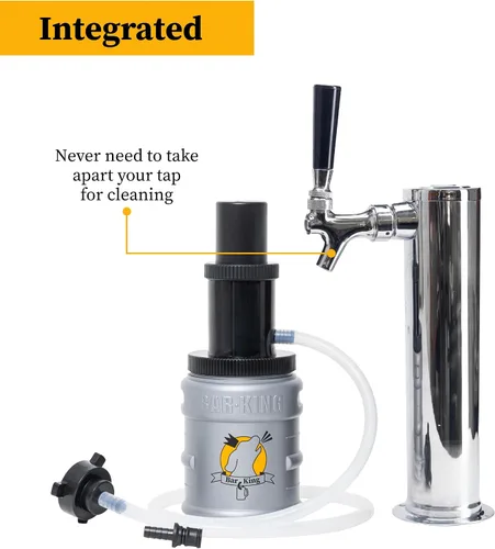 Vista 2 de Bar-King Kit de limpieza de línea de cerveza Kegerator de conexión rápida. Ahora limpia tus líneas de cerveza tan fácilmente como cambiar un barril.