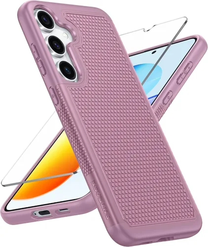 Vista 9 de FNTCASE Funda para Samsung Galaxy S24: funda protectora de doble capa a prueba de golpes para teléfono celular Protección a prueba de caídas