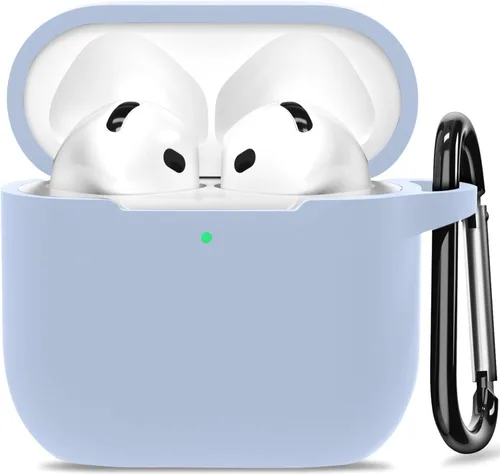 Vista 15 de Funda para AirPods 4, funda de silicona compatible con Apple AirPods de 4ª generación, color rojo
