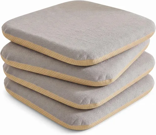 Vista 17 de Cojines cuadrados antideslizantes para silla, almohadillas de espuma Azul