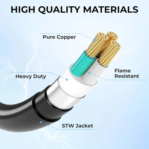 Vista 5 de CircleCord Cable adaptador NEMA L5-30P a L14-30R, adaptador de interruptor de transferencia de generador de 4 a 3 puntas, bloqueo giratorio