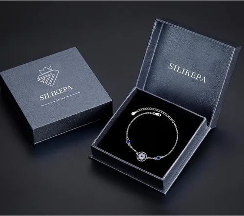 Vista 7 de Pulsera de mariposa, piedra lunar, margarita, corazón infinito, asta, nudo celta, plata de ley 925, circonita cúbica sintética, regalo para mujeres