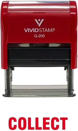 Vista 14 de Collect Self Inking Rubber Stamp (Black Ink) - Medium 2 Pack Negro