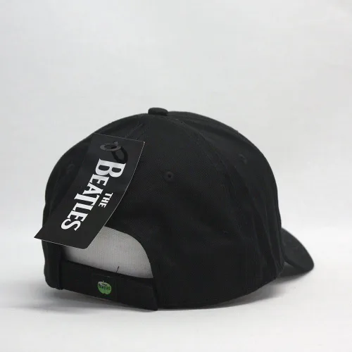 Vista 4 de The Beatles Gorra de béisbol ajustable clásica Drop T Logo Sgt Pepper Drum Abbey Road Negro