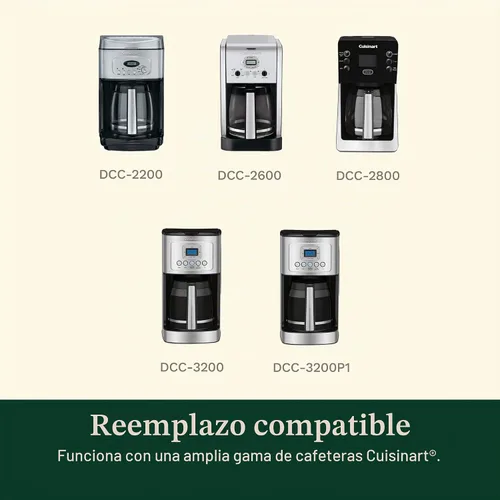 Vista 4 de Cuisinart - Jarra de repuesto de 14 tazas para cafetera, DCC-2200RC