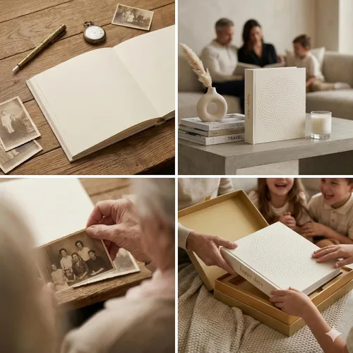 Vista 2 de Álbum de recortes prémium para fotos de familiares, amigos, graduación, baby shower y boda, 100 páginas para varios tamaños, 4 x 6, 5 x 7, 6 x 8, 8