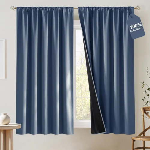 Vista 66 de NICETOWN Biscotti - Cortinas de cocina beige de 36 pulgadas de largo, bolsillo para barra, 100% opacas, casuales y relajantes, tratamientos