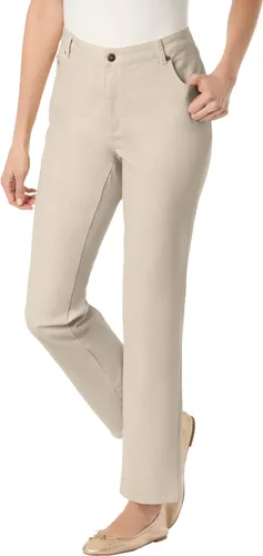 Vista 32 de Woman Within Jeans elásticos de pierna recta de 5 bolsillos Banana