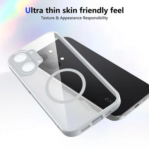 Vista 374 de Funda magnética transparente compatible con Xiaomi 17T, color negro 2 en 1 PC + TPU cubierta de teléfono a prueba de golpes, carcasa protectora
