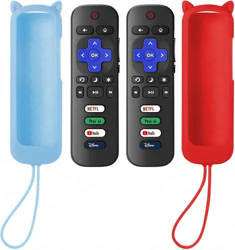 Vista 19 de Control remoto de repuesto para Roku TV con funda protectora suave, control remoto universal para TCL Roku/Hisense Roku/Onn Roku/Sharp Roku/Element