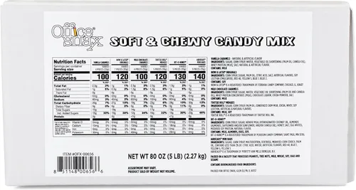 Vista 2 de Office Snax Surtidos de dulces, mezcla de dulces suaves y masticables, caja de 5 libras