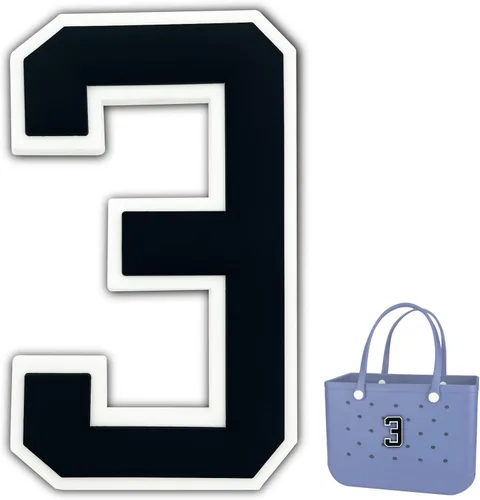 Vista 8 de Dijes para Bolsa Bogg, Accesorios Decorativos para Bolsa Bog, Inserto de Dije con Número para Bolsa de Playa de Goma Bog Original