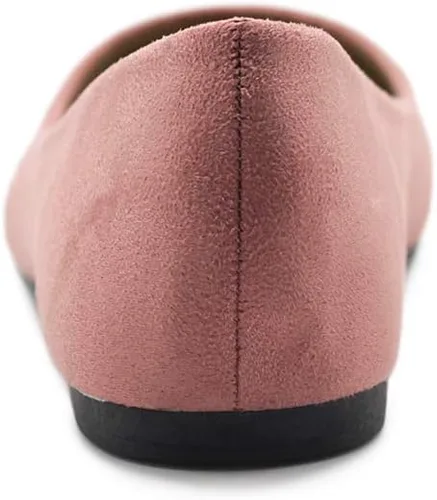 Vista 2 de Ollio zapatos de ballet para mujer, de gamuza sintética, ligeros, cómodos, multicolor, zapatos bajos