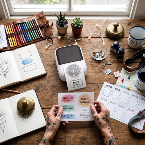 Vista 5 de Mini impresora de la plantilla del tatuaje, copiadora termal portátil