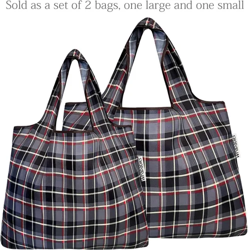 Vista 4 de allydrew Unisex P74005 Large & Small Foldable Tote NylonReusable Grocery Bag