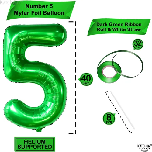Vista 538 de KatchOn Globo negro del número 1 de 40 pulgadas, globo de feliz cumpleaños Large Mylar Number One Balloon for 1st Birthday Decorations, Foil
