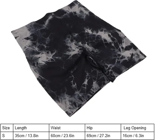 Vista 3 de Betued Athletic Shorts, High Waist Seamless Black Quick Dry Soft Biker Shorts, Tie Dye Yoga Shorts for Women LeggingsLeggings