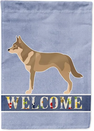 Vista 72 de Caroline's Treasures BB8334GF AIDI Bandera de jardín para perro de montaña del Atlas, bandera de buzón azul, bandera decorativa para patio exterior