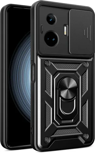 Vista 26 de Compatible con Tecno Pova Neo 2 Bracket Shell, con cubierta deslizante para lente de cámara compatible con Tecno Pova Neo 2 LG6n Case Negro