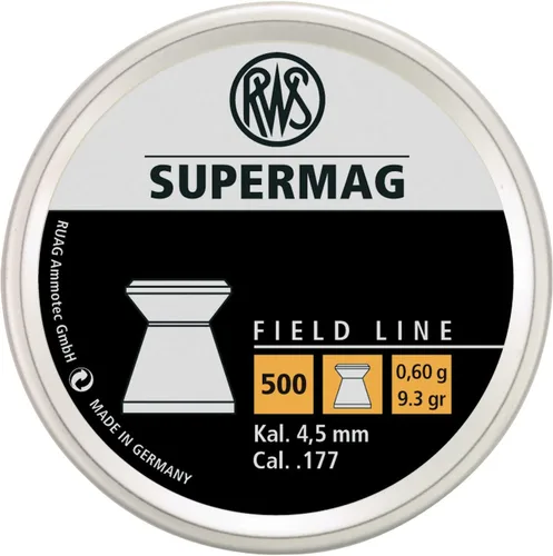 Vista 2 de Rheinisch-Westfalische 2315042 RWS Supermag 2315042 Air Gun Ammo .177 Field Line