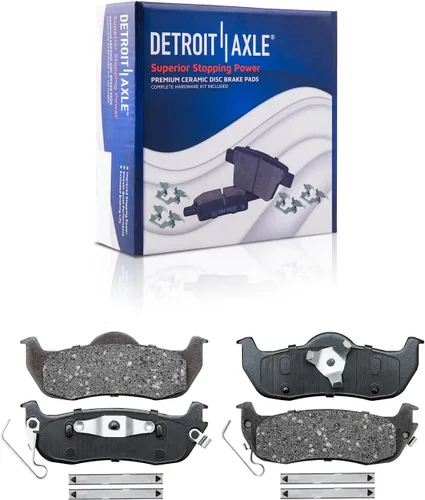 Vista 120 de Detroit Axle - Pastillas de Freno Traseras de Cerámica Izquierda Reemplazo de Pinza para Silverado Sierra Suburban 1500 Tahoe Yukon Escalade ESV EXT