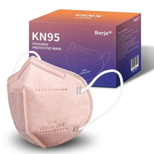 Vista 14 de Borje Mascarillas KN95, 50 unidades, envueltas individualmente, protección de 5 capas, mascarillas KN95 negras, mascarillas desechables para adultos