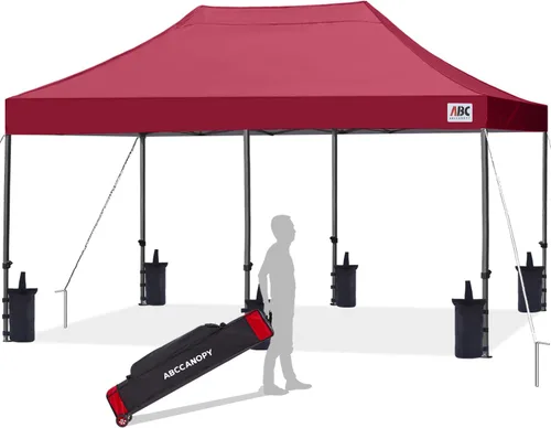 Vista 24 de ABCCANOPY Toldo Desplegable – Carpa/Toldo Portátil para Patio Exterior de 8 x 8 Pies, Resistente para Patio Trasero y Terraza con 4 Sacos de Arena