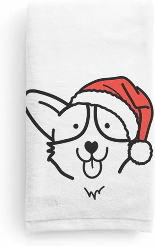 Vista 6 de Inkopious Santa Hat Airedale Terrier - Toalla de mano decorativa - Decoración navideña para el hogar