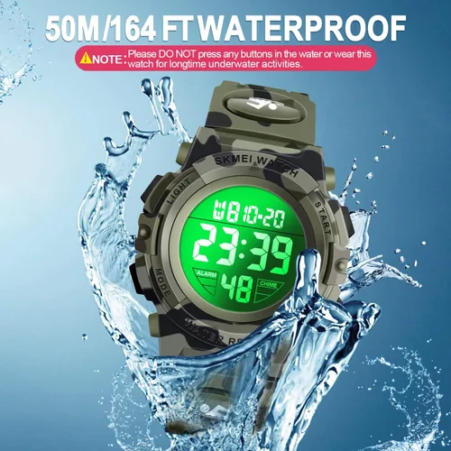 Vista 4 de Reloj impermeable multifuncional LED para niños - Regalos para niños