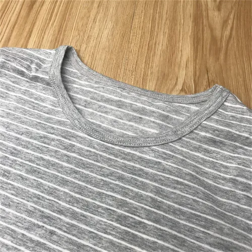 Vista 4 de Uobzyaq Camisones de algodón con rayas para niñas, camisones para dormir, camisón de princesa
