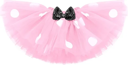 Vista 5 de Conjunto de falda de princesa con diseño de lunares para bebé para el primer cumpleaños de niñas