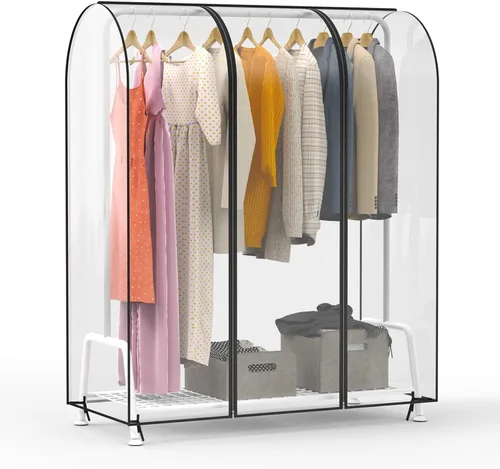 Vista 14 de Zilink Funda para Perchero de Ropa de 43 Pulgadas a Prueba de Polvo Transpirable Funda para Perchero de Ropa Bolsas para Ropa Grandes Protector