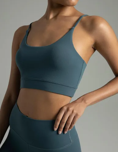 Vista 2 de Colorfulkoala Dreamlux - Sujetadores deportivos con tiras y lazo para mujer, diseño de impacto ligero, para entrenamiento y yoga