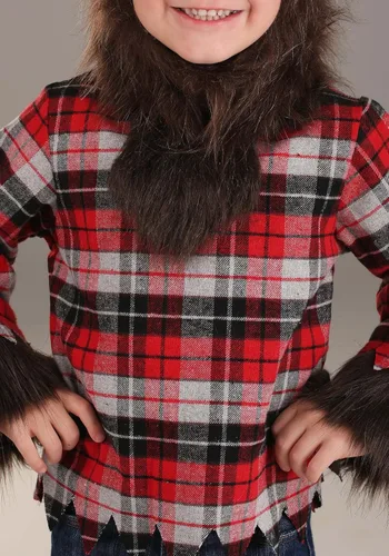 Vista 4 de Disfraz de hombre lobo feroz para niños pequeños Marrón