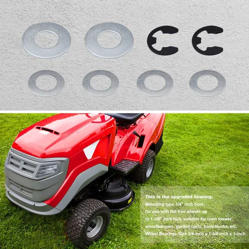 Vista 6 de 532009040 9040H Kit de conversión de buje de rueda delantera a rodamiento para Craftsman Poulan AYP Husqvarna 532124959 121748X 121749X 12000029