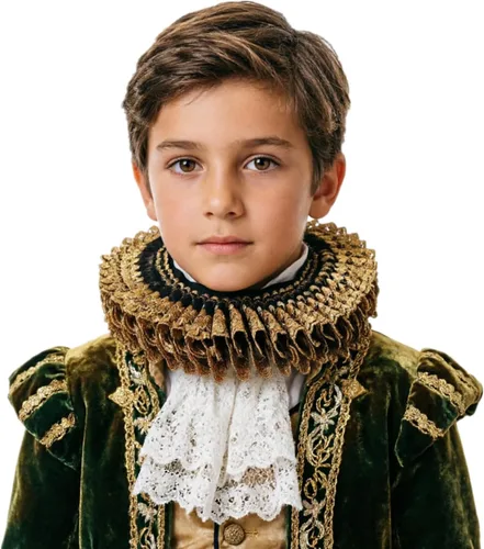 Vista 11 de BLESSUME Collar con volantes y cuello isabelino renacentista, regalo de cosplay