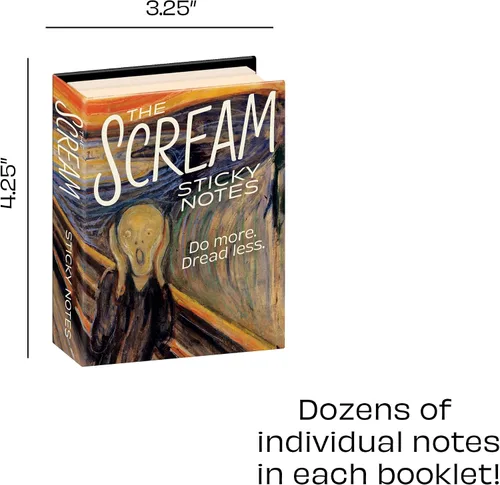 Vista 7 de The Unemployed Philosophers Guild Edvard Munch's The Scream Sticky Notes - Cuaderno con temática artística de 3.25 x 4.25 pulgadas con notas