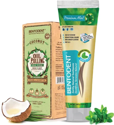 Vista 15 de BENTODENT PASTA DE DIENTES Pasta de dientes blanqueadora de arcilla bentonita y carbón activado - Pasta de dientes blanqueadora natural, sin flúor