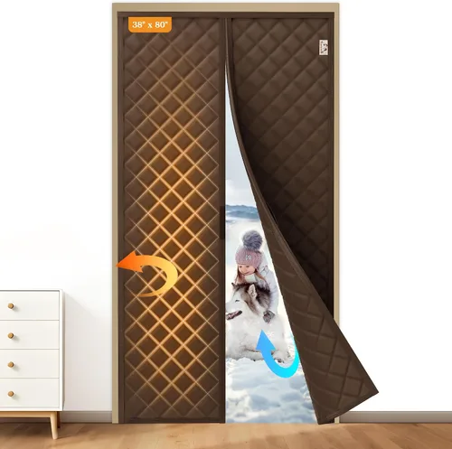 Vista 43 de Yotache - Cortina magnética aislada térmica para puerta, se adapta a puertas de 28 x 78 pulgadas, cortina de 30" x 80", material Oxford resistente a