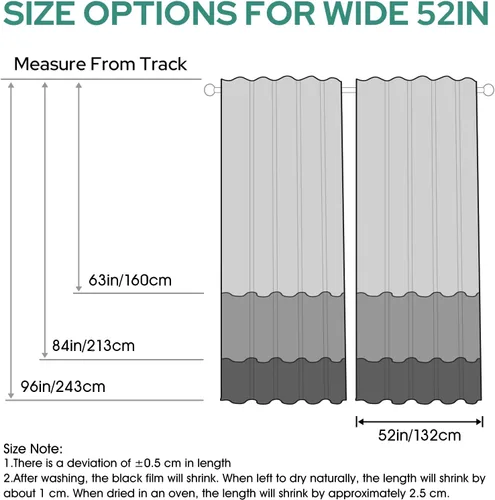 Vista 9 de HOMEIDEAS Cortinas Opacas 100% de Chenilla para Dormitorio, Cortinas Rosa Rubor de 63 Pulgadas de Largo, 2 Paneles para Sala de Estar/Guardería