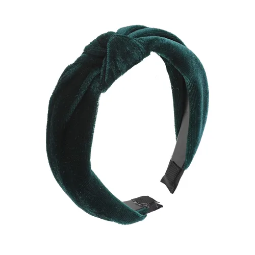 Vista 10 de Motique Accessories Diademas anudadas de terciopelo marrón para mujer