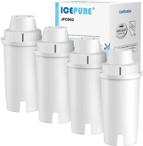 Vista 8 de ICEPURE Repuesto para filtro de agua Brita, jarras y dispensadores Brita, Classic OB03, Mavea 107007, 35557, Everyday, UltraMax, Metro+, XL y más