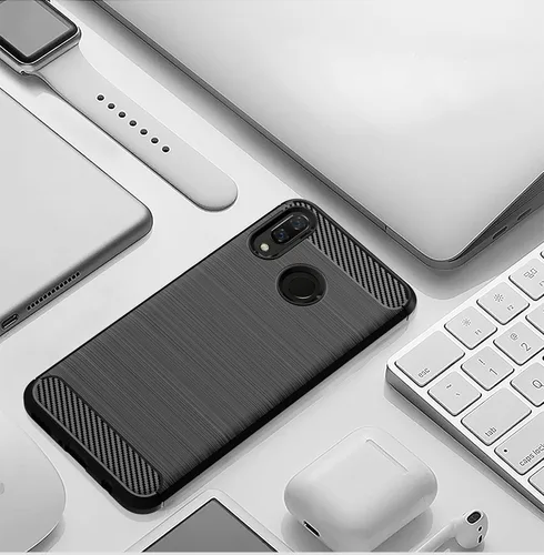 Vista 6 de Asuwish Funda compatible con Huawei Nova 3i y protector de pantalla de vidrio templado, accesorios de silicona suave para Huwai P Smart Plus Hawaii
