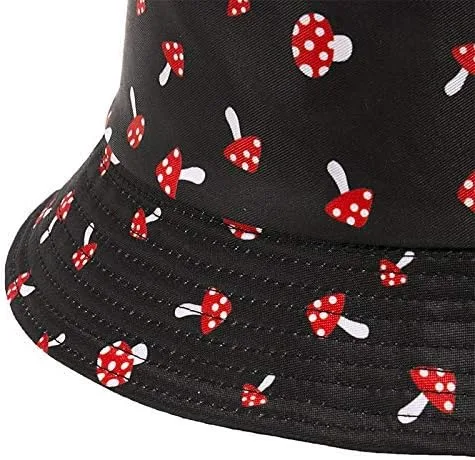 Vista 2 de Quanhaigou Sombrero de pescador para hombres y mujeres, sombreros de sol estampados reversibles, para pescador, para exteriores, verano, viajes