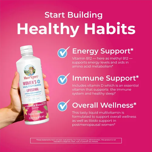 Vista 5 de MaryRuth Organics Multivitamínico para Mujeres 40+, Multivitamínico Femenino Liposomal, Suplemento de Apoyo Inmunológico, Suplementos de Energía