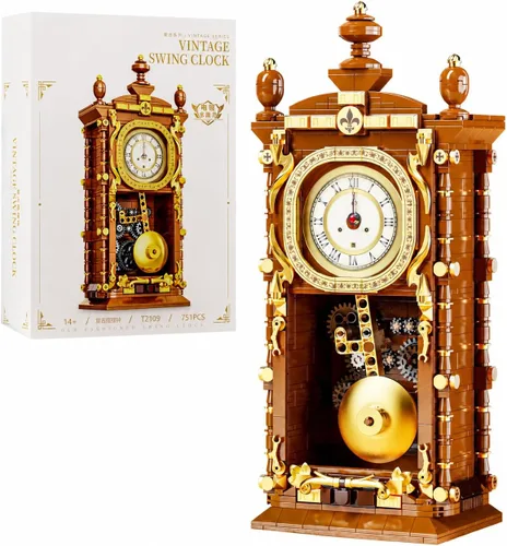 Vista 9 de HJPLPXH Juego de bloques de construcción de reloj de búho, reloj de trabajo real, kit educativo de construcción STEM para niños, perfecto
