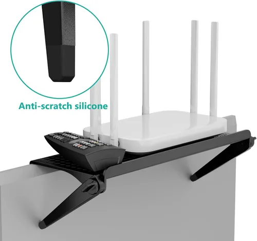 Vista 7 de WALI Soporte universal para barra de sonido, 2 piezas sin taladrar estante Negro