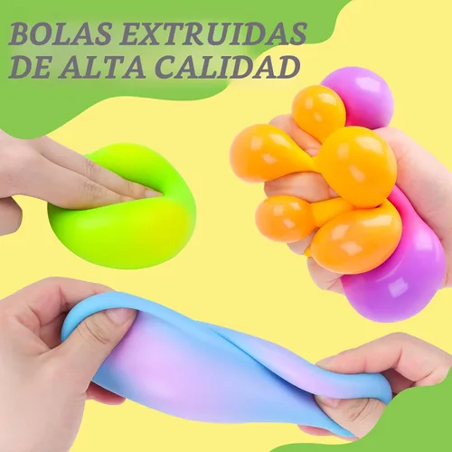 Vista 3 de Paquete de 4 pelotas antiestrés para adultos y niños, juguetes para apretar que cambian de color, juguetes sensoriales para niños con autismo